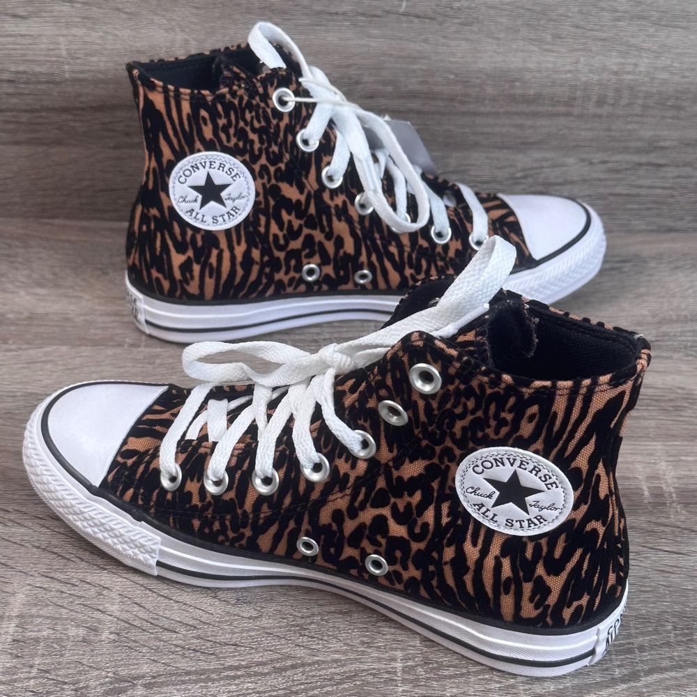 Converse CTAS Sneakers Women 6 Incensed Leopard Tiger Print Streetwear Shoes NEW